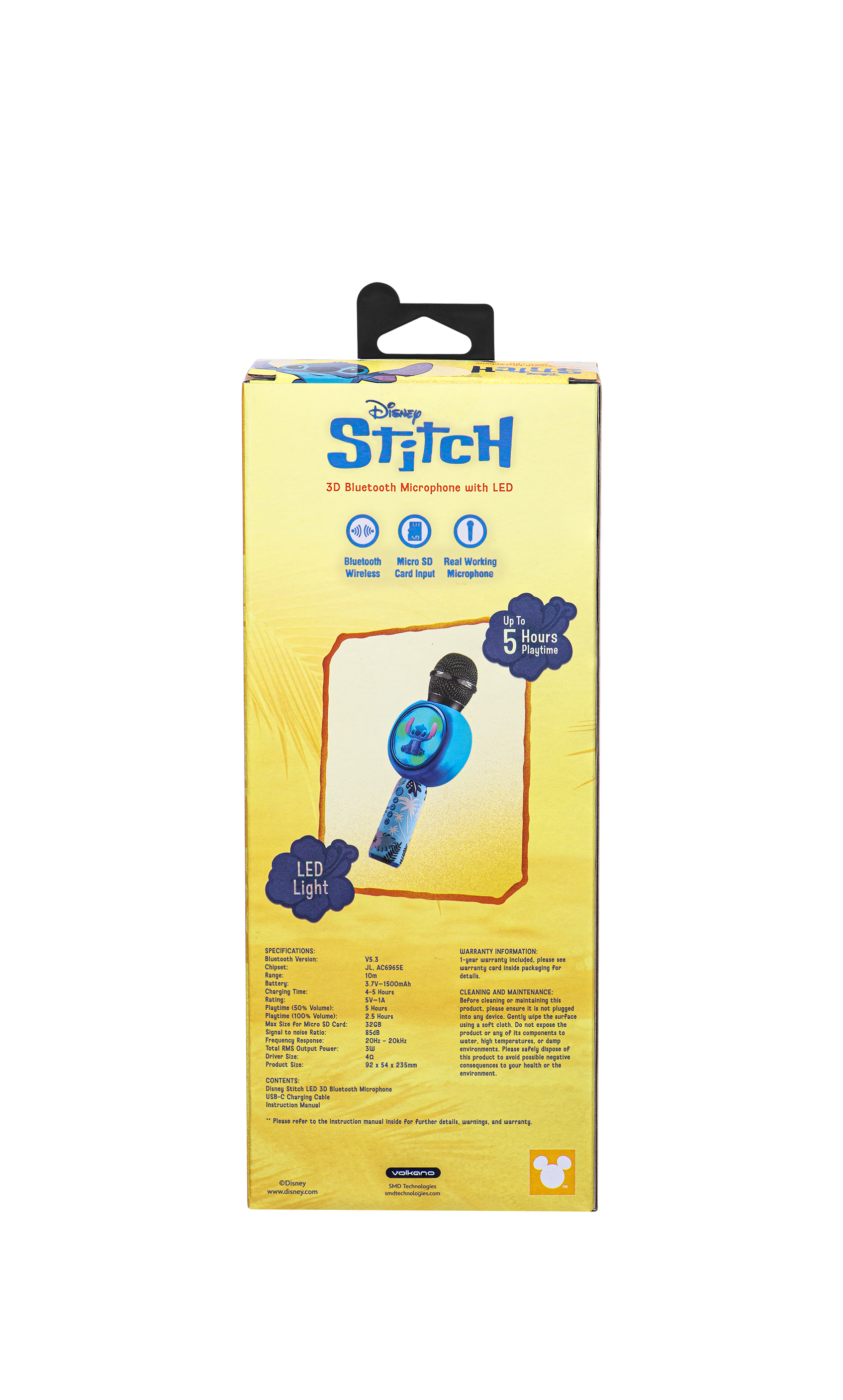 Microfone Karaokê 3D - Stitch