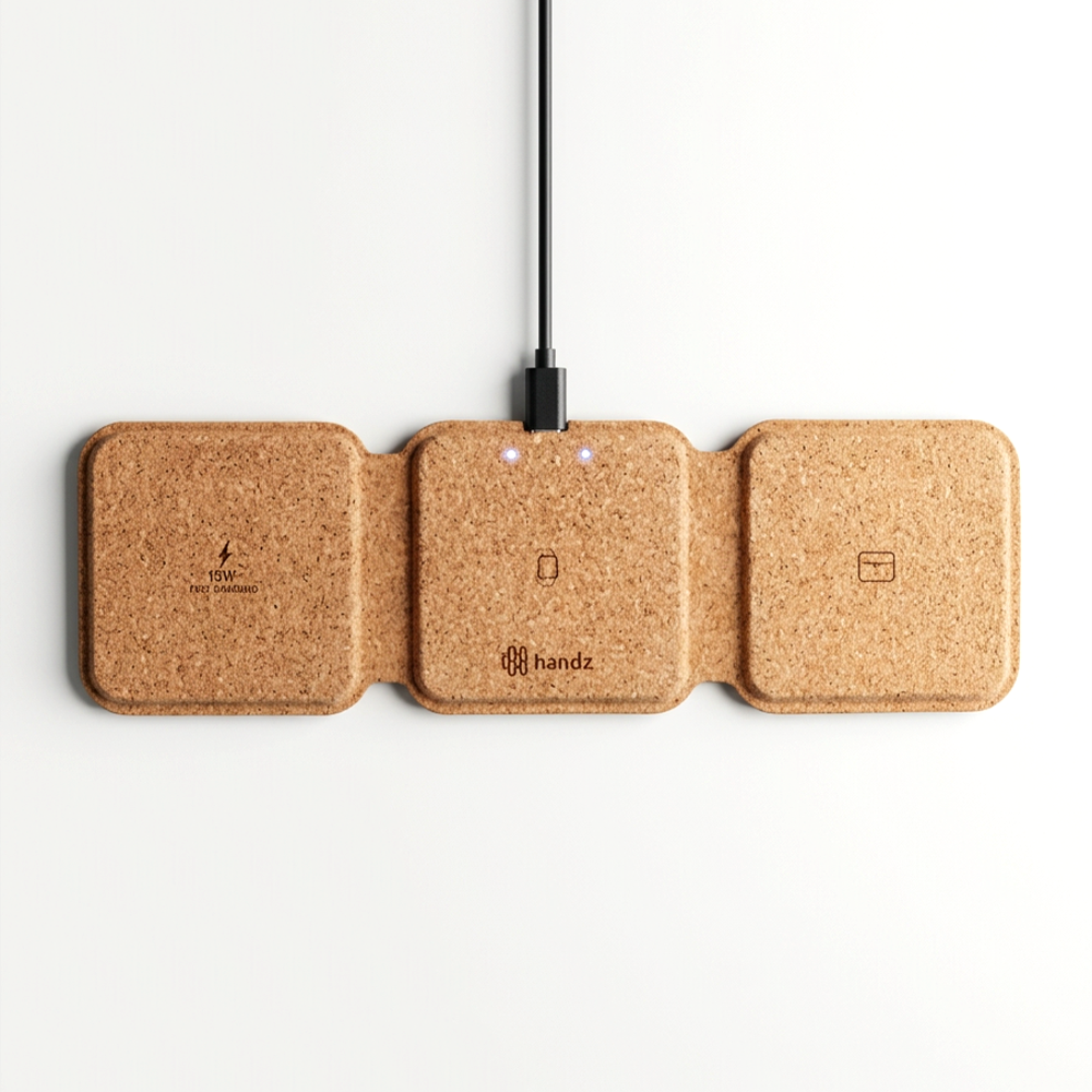 Carregador sem Fio 3 em 1 Cork Triple Charge | Händz